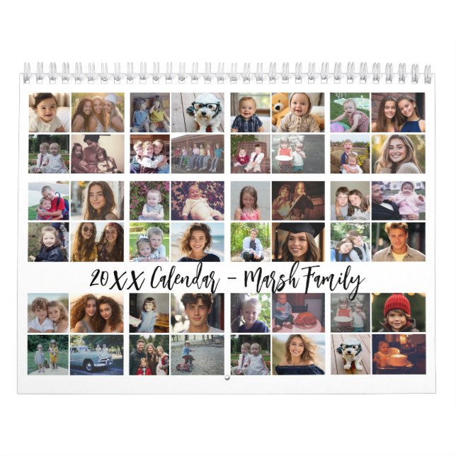 48 Foto - Moderno Calendario Familiar Personalizad (Tapa)
