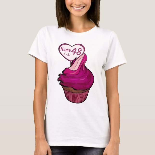 48.o Camisetas de la magdalena del cumpleaños (Anverso)