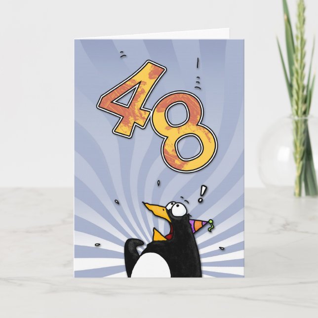 48.o cumpleaños - tarjeta de la sorpresa del (Anverso)
