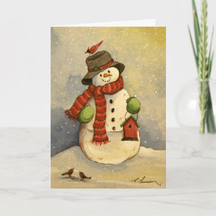 4905 Snowman y tarjeta de cumpleaños