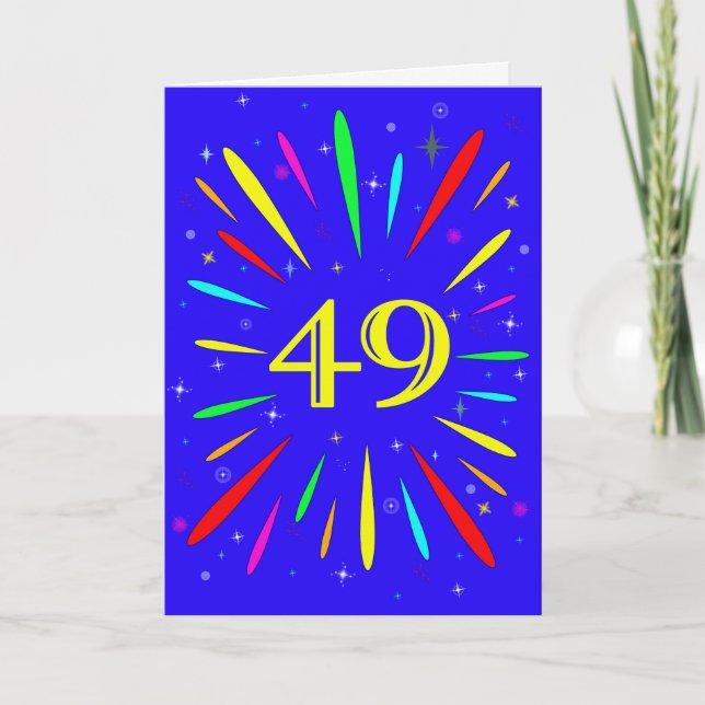 49.ª tarjeta de explosión de cumpleaños (Anverso)