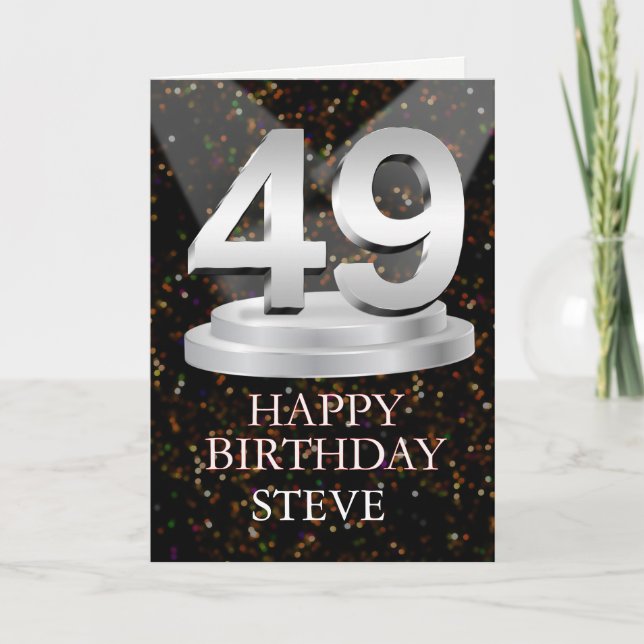 49.ª Tarjeta De Nombre Añadida Por Luces De Cumple (Anverso)