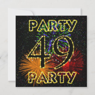 49.a invitación de la fiesta de cumpleaños con los