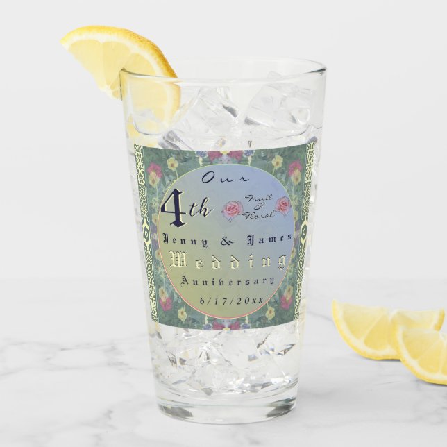 4.ª floral de aniversario Boda (Anverso (hielo))