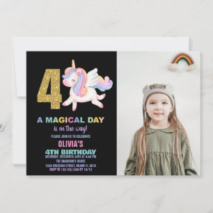 4.ª foto de invitaciones de cumpleaños de Rainbow