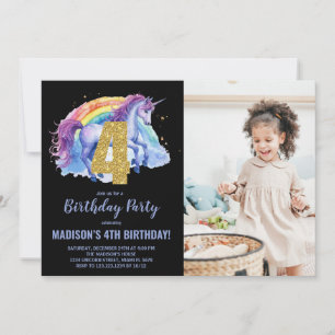 4.ª foto de invitaciones de cumpleaños de Rainbow