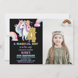4.ª foto de invitaciones de cumpleaños de Rainbow 