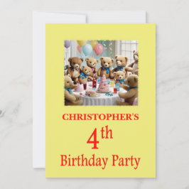 4.ª invitación a la fiesta de cumpleaños Fiesta Te