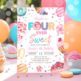 4.ª Invitación de cumpleaños a Donut Candy