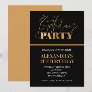 4.ª invitación de cumpleaños Cena de cumpleaños Ne