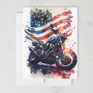 4.ª postal de la motocicleta de julio
