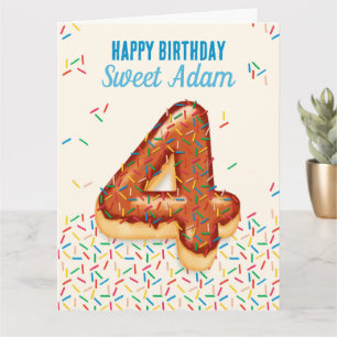 4.ª tarjeta de cumpleaños con diseño de donut de c
