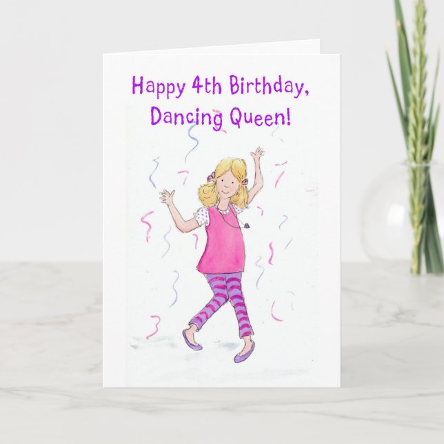 4.ª tarjeta de cumpleaños para Chica (Anverso)