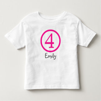4.º Chica de camisetas de Personalizable de cumple