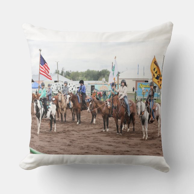 4.º Cojín decorativo De Desfile De Caballos (Anverso)