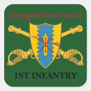 4.º CUARTO CAVALRY PRIMER PEGATINAS DE INFANTERÍA