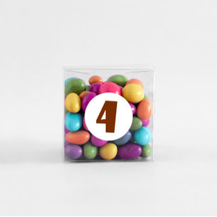 4.º Naranja quemado de cumpleaños 4 Pegatinas redo
