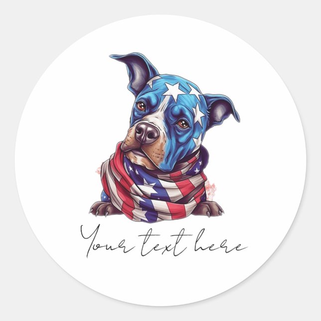 4.º Pegatina de Ronda Clásica de Perro de Julio (Anverso)