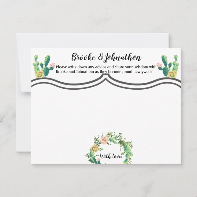 4.25x5.5 Tarjeta de asesoramiento Cactus Bohemian  (Anverso)