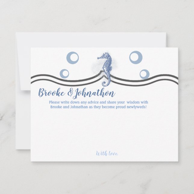 4.25x5.5 Tarjeta de asesoramiento Marítimo ahorse  (Anverso)