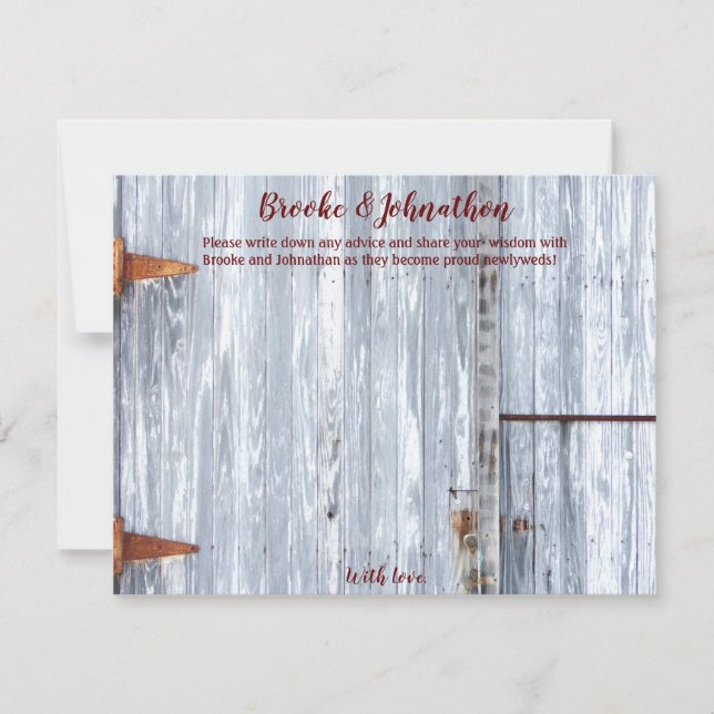 4.25x5.5 Tarjeta de consejo Cou de la puerta de la (Anverso)