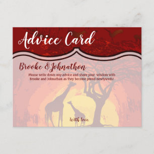 4.25x5.5 Tarjeta de consejo Safari Grafa africana