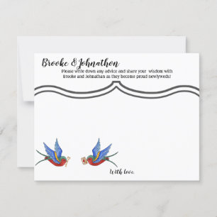 4.25x5.5 Tarjeta de consejo Tatuaje tradicional pa