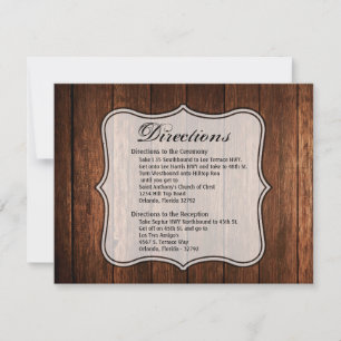 4.25x5.5 Tarjeta de dirección Barn Wood Country Ru