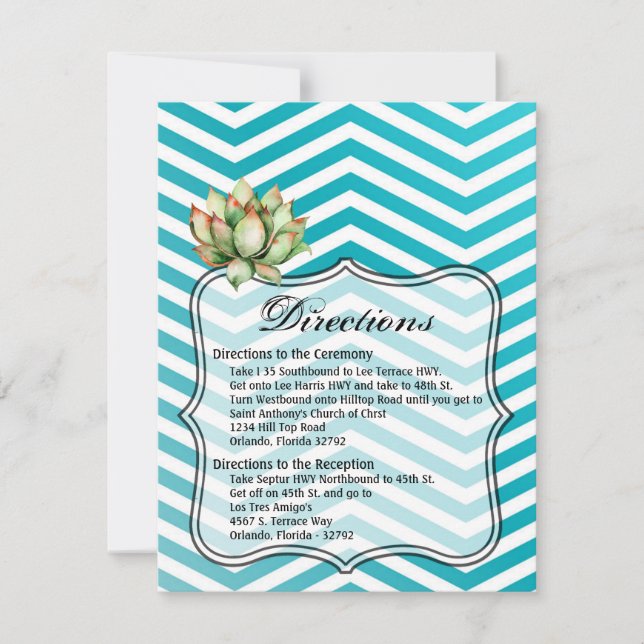 4.25x5.5 Tarjeta de dirección Boho Cacti Cactus Su (Anverso)