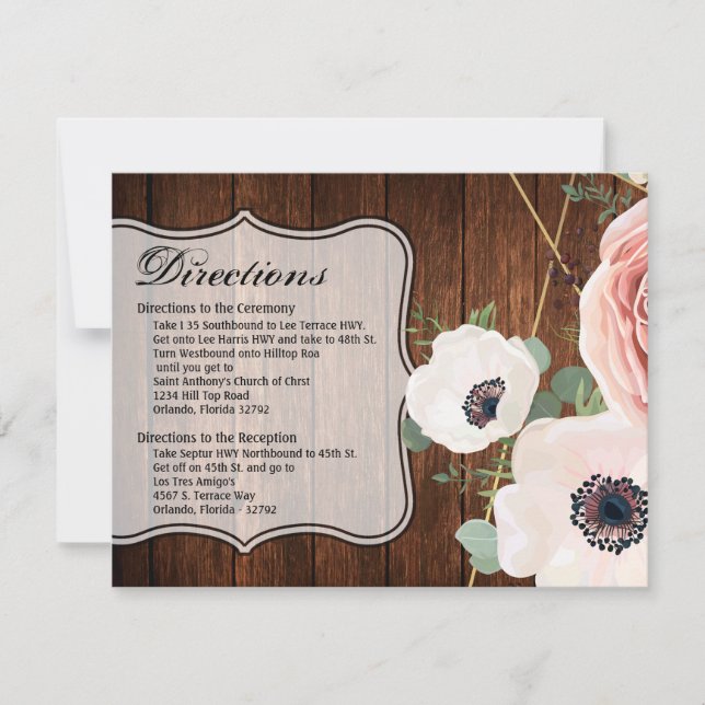 4.25x5.5 Tarjeta de dirección Campo geométrico Woo (Anverso)