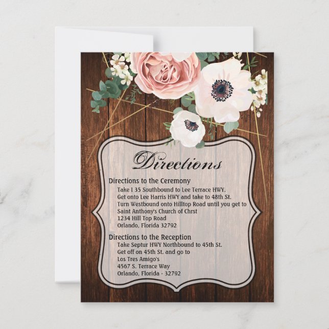 4.25x5.5 Tarjeta de dirección Campo geométrico Woo (Anverso)