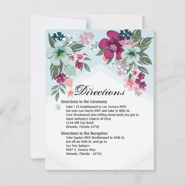 4.25x5.5 Tarjeta de dirección Flor tropical en Om  (Anverso)