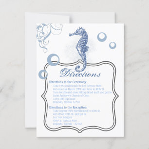 4.25x5.5 Tarjeta de dirección Mar ahorse Sea Ocean