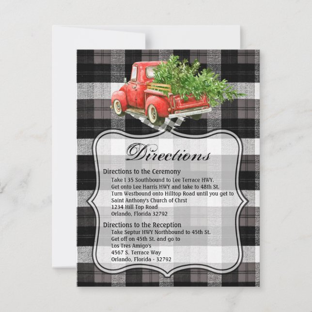 4.25x5.5 Tarjeta de dirección XMAS Truck Tapa de b (Anverso)