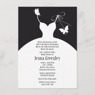 4,5 x 6,25" invitación nupcial elegante de la