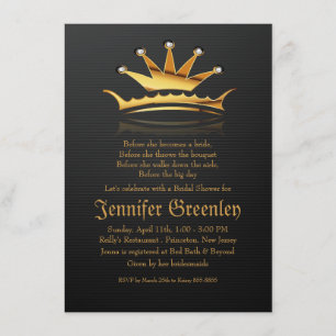 4,5" x 6,25" invitación real de la corona de la