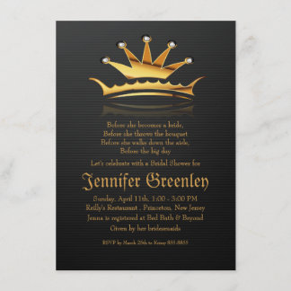 4,5" x 6,25" invitación real de la corona de la