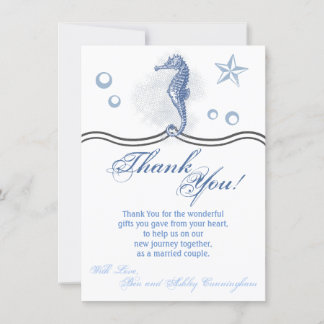 4.5x6.25 Gracias Tarjeta Mar ahorse Sea Ocean Beac