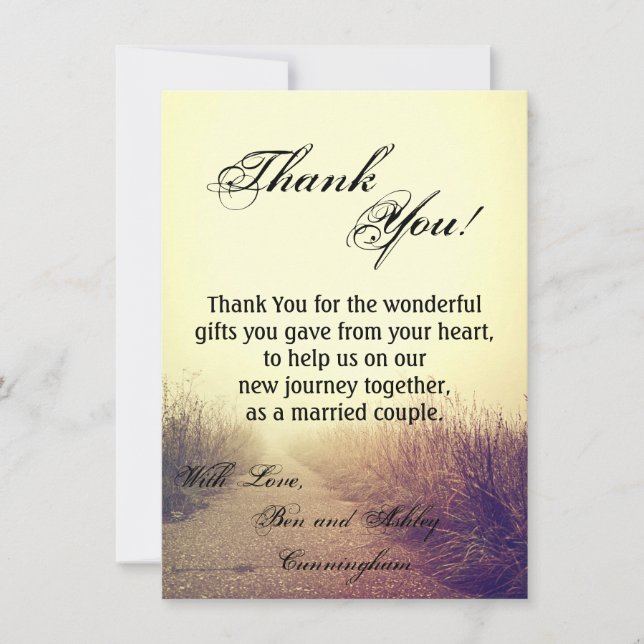 4.5x6.25 Gracias Tarjeta Sunrise Pathway Walkway P (Anverso)