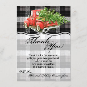 4.5x6.25 Gracias Tarjeta XMAS Truck Buffalo Placa