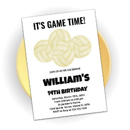 4 Balls Voleibol Invitaciones de cumpleaños