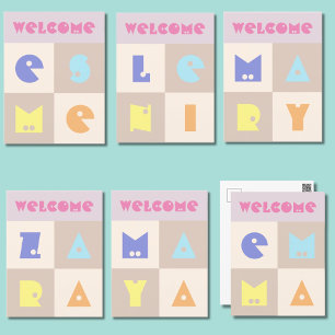 4 cartas de nacimiento bebé tarjeta de felicitació