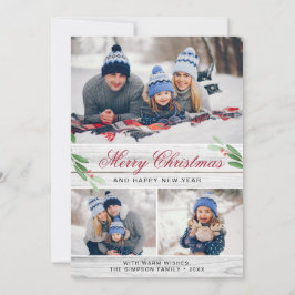 4 Collage de fotos Feliz Saludo de Navidad