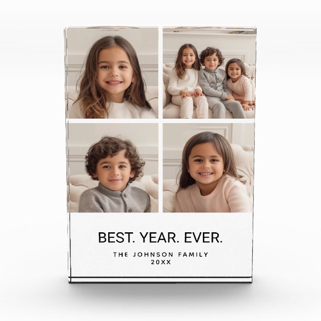 4 Collage de Fotos Minimalista - ¡El Mejor Año de  (Anverso)