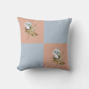 4 cuadrado 2 con Cojín decorativo Rosa azul-gris