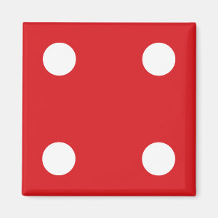 4 Dados Rojo Imán