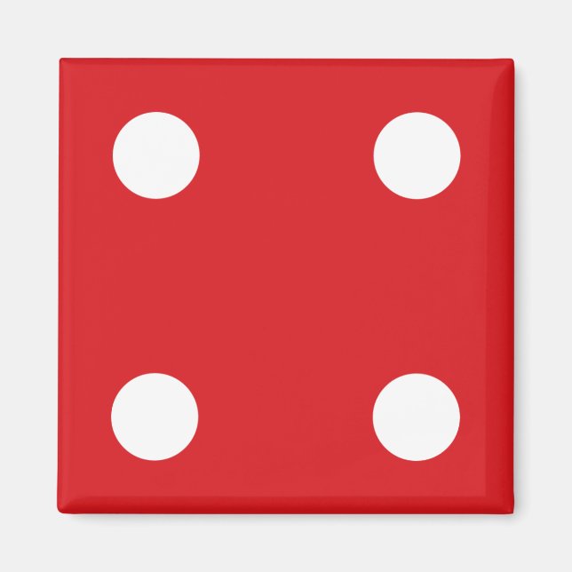 4 Dados Rojo Imán (Frente)