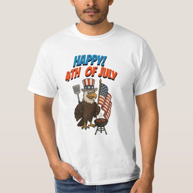 4 de julio: Aguile Grill para la vieja camiseta de (Anverso)
