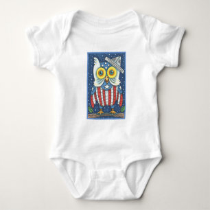 4 DE JULIO BABY JERSEY BODYSUIT White