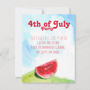 4 de julio barbacoa fiesta Invitación